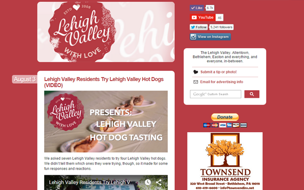 lehighvalleywithlove.com desktop screenshot